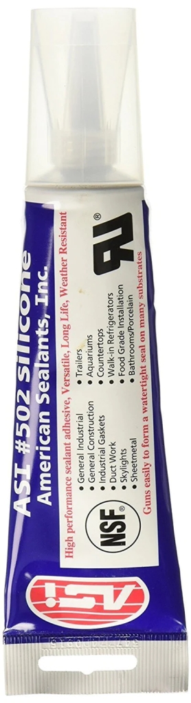 ASI 502 Silicone Sealant Food Grade 2.8 oz Clear Tube